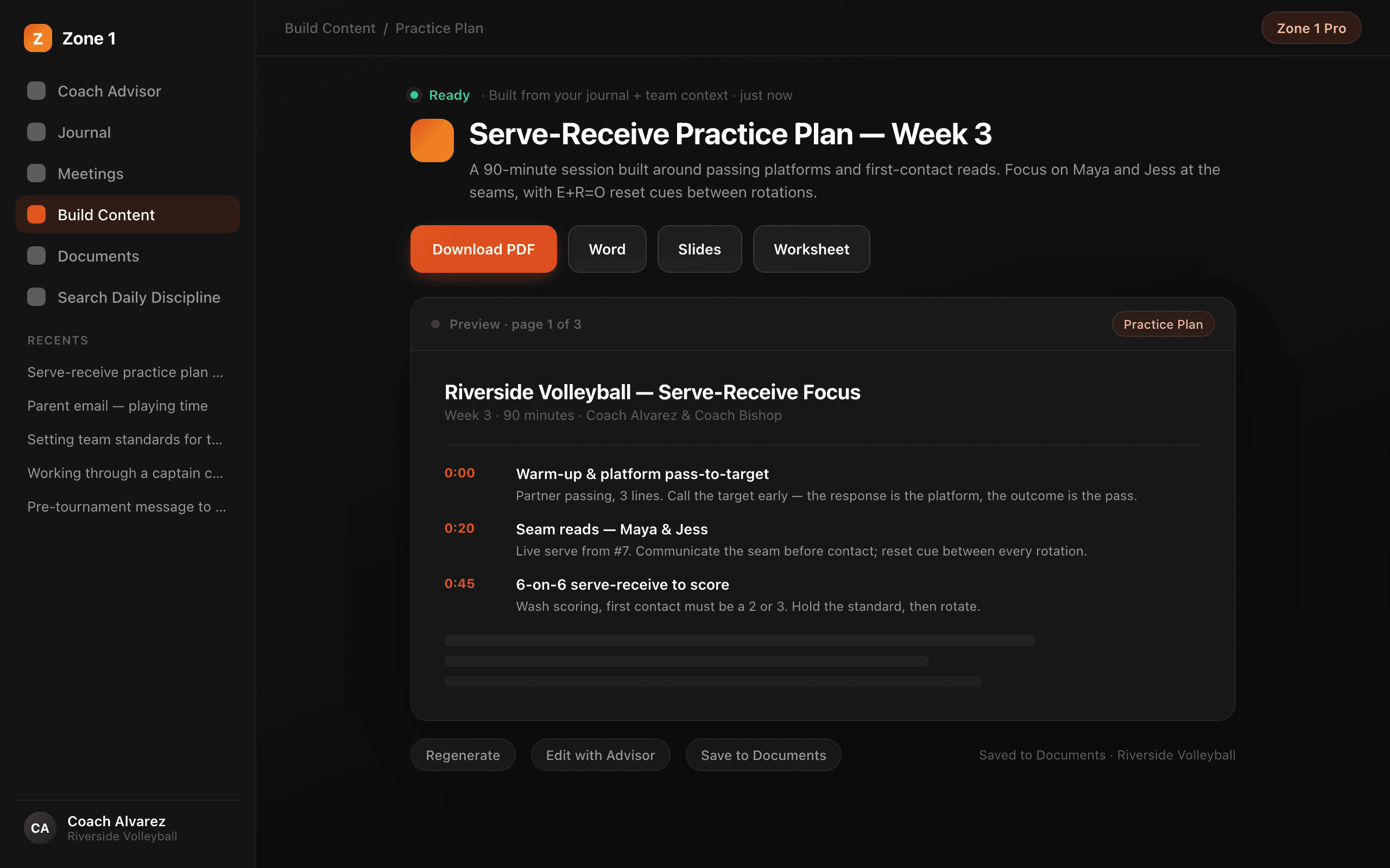 A finished curriculum in Build Content with file downloads